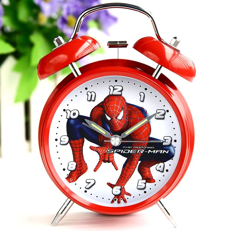 Réveil enfant Spiderman rouge