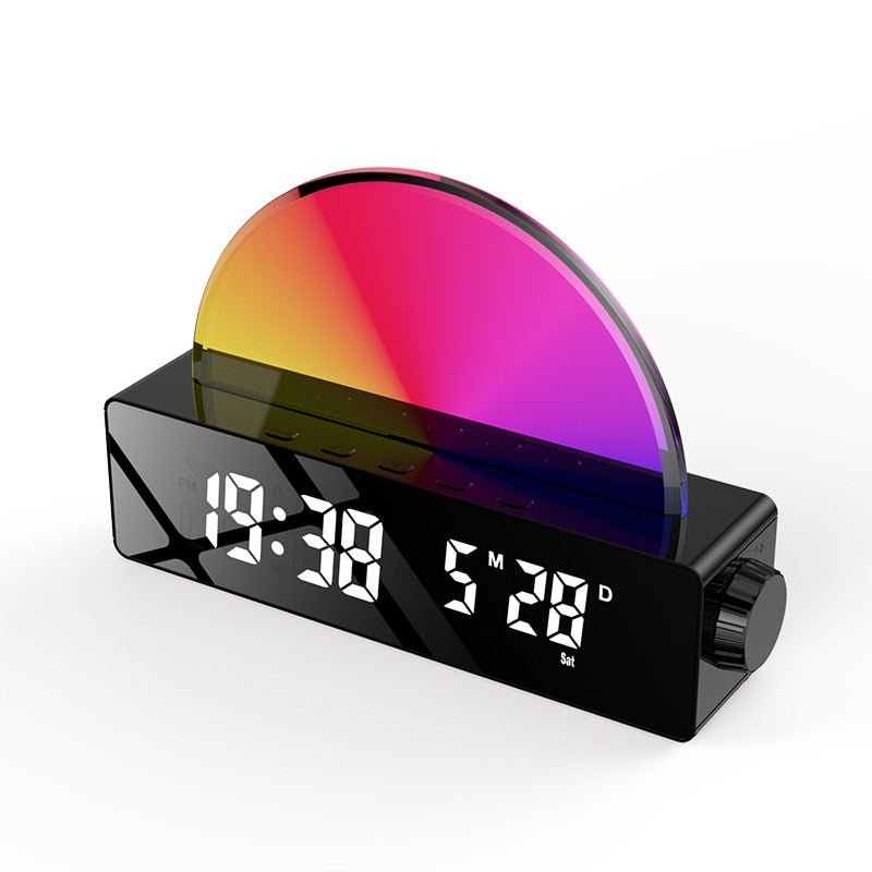 Réveil simulateur d'aube veilleuse multicolore